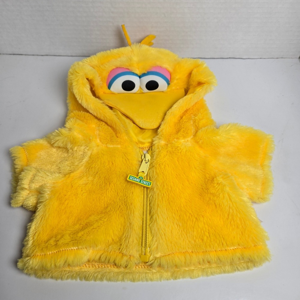 Build A Bear Sesame Street Big Bird Hoodie Costume Jacket Outfit Clothing 15"
